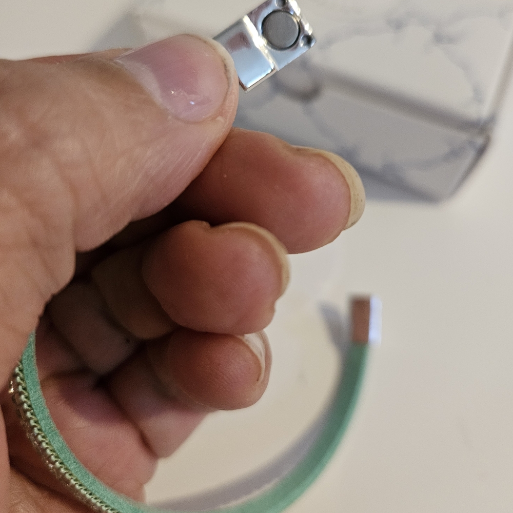 Plunder Silver and Mint Bracelet